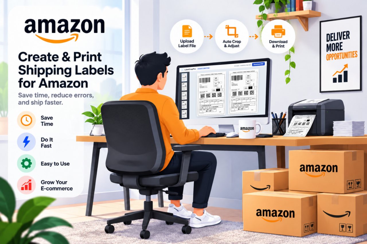 Amazon Label Cropper — Crop Shipping Labels with SKU, Free